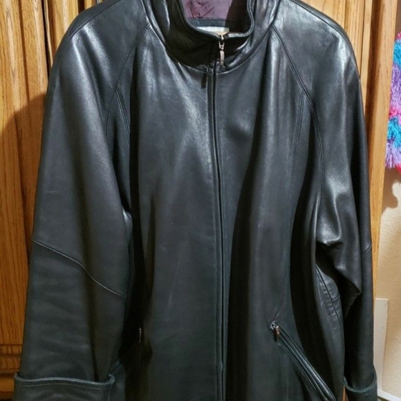 Liz claiborne leather jacket plus size - Picture 1 of 5